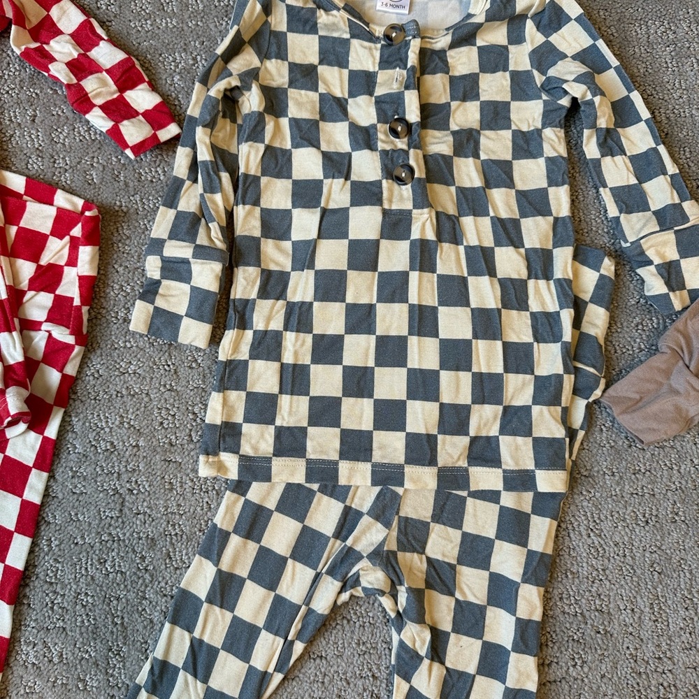 Checkered Kids One Piece Set